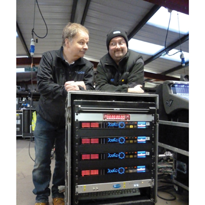 Gary Bradshaw and Andy (Baggy) Robinson with BBR64-MADI Recorders