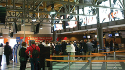 RCF gear at Amerigo Vespucci Airport in Florence, Italy