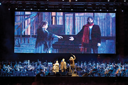 Andrea Bocelli performs