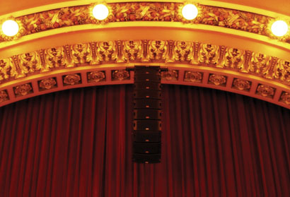 EAW NTL720 array at Cutler Majestic Theatre, Emerson College