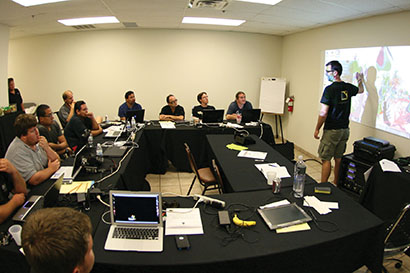 L-Acoustics’ Scott Sugden trains the Onstage team on its new systems