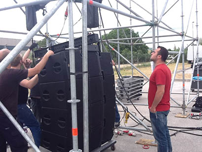 Emilio Lombardi getting familiar with the E15 at Lombardi SLR headquarters in Termoli, Italy