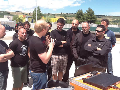 The presentation of Energia 15 to the Lombardi SLR audio crew