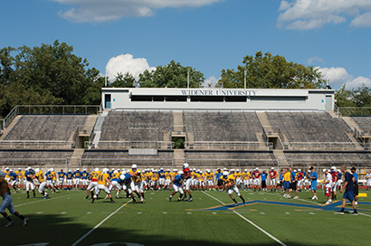 Widener University football stadium with Community Professional speaker system