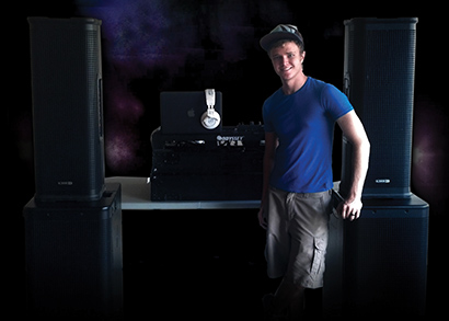 DJ Bassline upgraded with Line 6 StageSource Smart Speakers