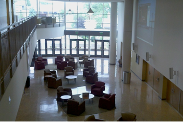 Audio-Video Corporation provided JBL loudspeakers for the Atrium at Mount Saint Mary College