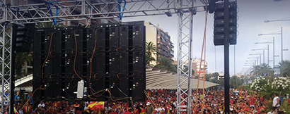 Orecam provided an RCF TT+ sound system for the 20th Night of the Habaneras on Cura Beach in Spain.