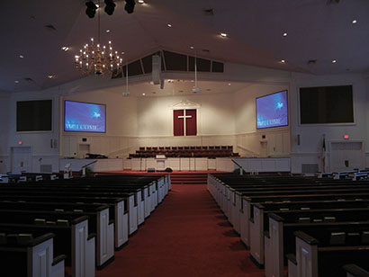 GC Pro installed JBL and other gear in First Baptist Church of Sebring, FL