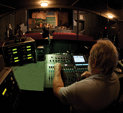 Pictured at the GLD-80 console is Thom Restivo, sound technician at the Henegar Center