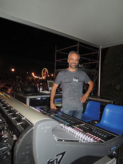FOH and recording engineer Fabio Venturi