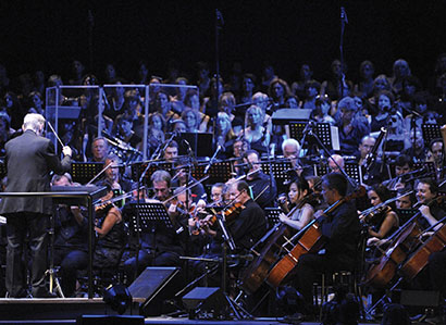 Soundtrack music composed by Ennio Morricone was performed in Rimini, Italy recentlyians in Rimini, Italy recently