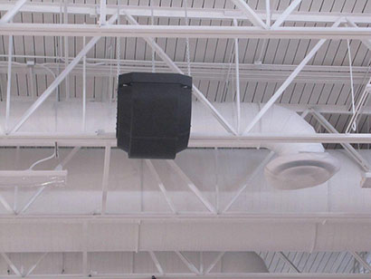 A RoomMatch RMS215 subwoofer module from Bose Professional Systems Division, recently installed at Webster City High School by Des Moines-based Electric Sound Company.