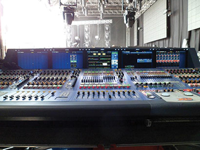 A Midas XL8 took care of monitor duties