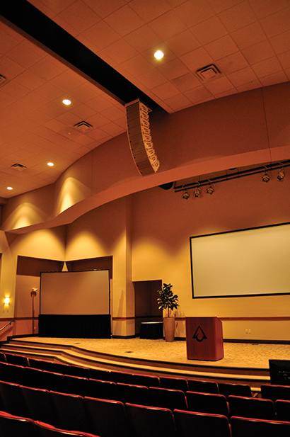 Prasco Laboratories auditorium, Mason, OH, features new Meyer Sound MINA components installed by ICON Live Technologies 