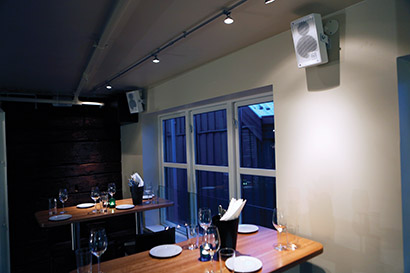 Custom white i-4.5s installed at Credo in Trondheim, Norway