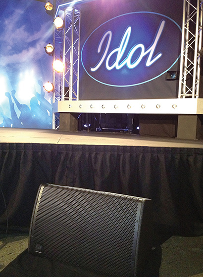 VUE Audiotechnik a-8 pulling monitor duty for Idol in Norway