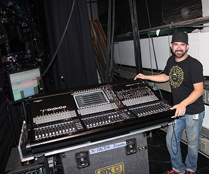 TV mixer Jason Batuyong manages monitors with a DiGiCo SD10.