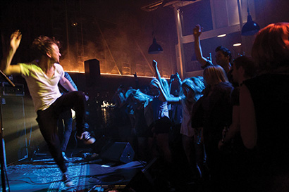 Sydney Theatre Company's Bar at the End of the Wharf uses a DiGiCo SD9 mixer for acts such as Faker, pictured here.