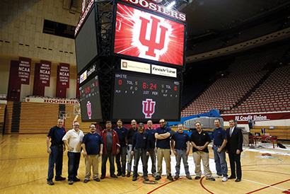 The audio crew on the project included, from left, Bobby Taylor, APS; Sam Berkow, SIA; Josh Preble, APS; John Harmon, IU; Colin Dekker, APS; Larry Preble, APS; Nathan Chissus, APS; Jacob Robinson, APS; Clayton Hadley, APS; Ryan Hall, APS; Jay Fullmer, Harman; Dennis Ryan, APS; Doug Booher, IU.