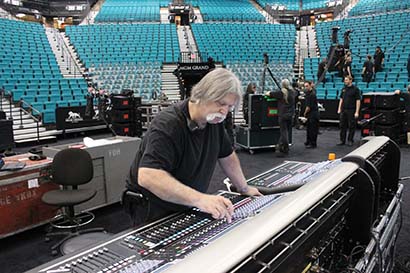 Clair Global engineer/Streisand tour chief Bob Weibel. Photo by Diane Gershuny