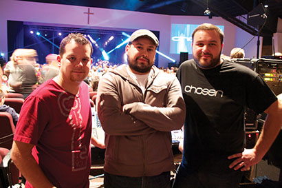 From left, Joshua Scott, Christian Alvero and Chris Law