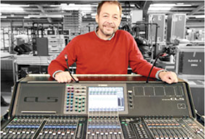 Jamie Gosney, Stage Electrics business development manager for audio, with one of the new Yamaha CL5 consoles.
