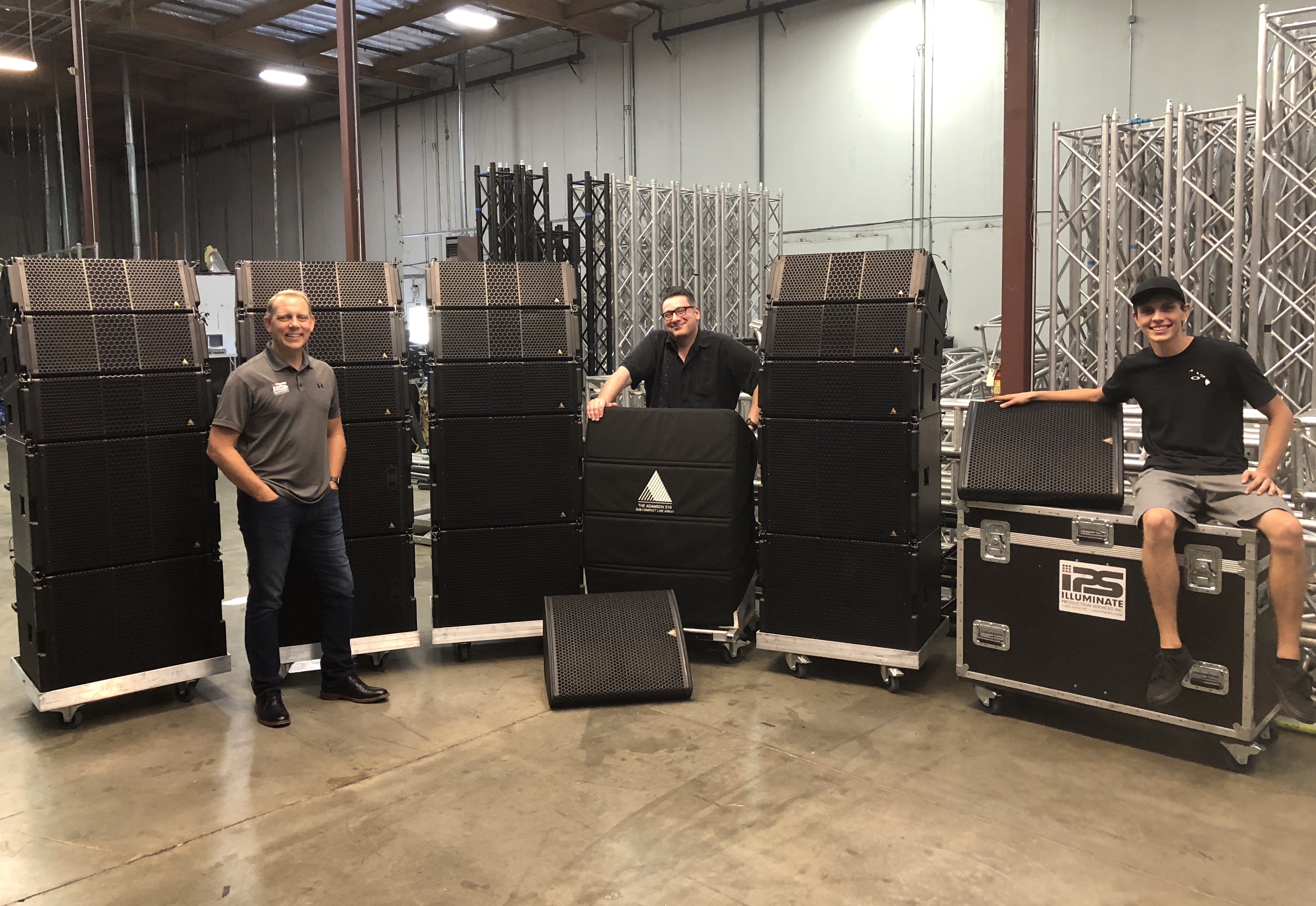 (L-R) IPS's Rick Franke, President/CEO; Jeff Hess, VP of Sales & Marketing; & Caleb Franke, VP of Design. Photo credit: Illuminate Production Services, Inc.