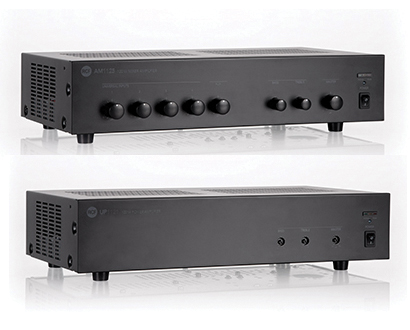 RCF recently introduced its AM1125  (p/n 12135082), pictured top, a mixer-amplifier, and UP1121  (p/n 12135083), pictured below, a power amplifier. 