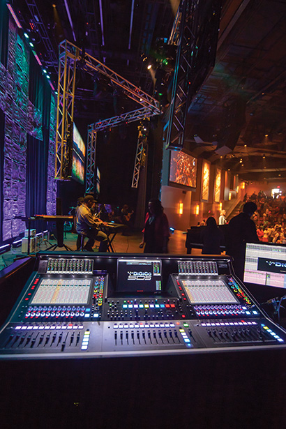 DiGiCo SD5 at monitors, Victory World Church 