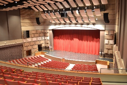 The auditorium at the Pike Performing Arts Center (PPAC) in the Indianapolis area, where Bose Professional Systems Division will be hosting a demonstration of its RoomMatch loudspeaker systems.