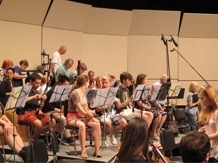 Musicians at the 2013 Hot Springs Music Festival perform with Shure microphones