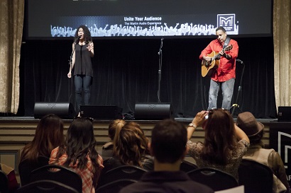 Layla Davias and guitarist Frank Portalatin performed