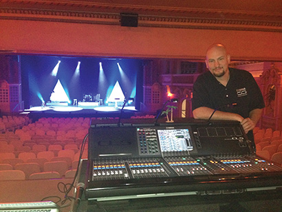Clearwing Productions engineer Trevor Powers with the Yamaha CL5