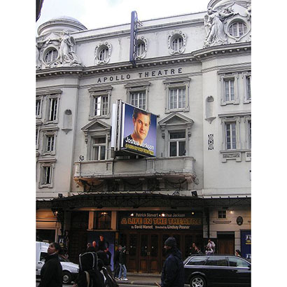 File photo of Apollo Theatre exterior in London prior to the partial ceiling collapse on Dec. 19, 2013