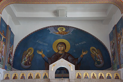 The inner dome of the Transfiguration Greek Orthodox Church in Austin, Texas, which recently received an audio system upgrade from Dickensheets Design Associates featuring components from Bose Professional Systems (a single RoomMatch RM7040 array module, powered by one Bose PowerMatch PM8500N amplifier). Photo courtesy of Dickensheets Design Associates. © 2013