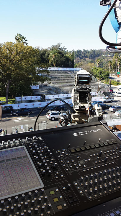 The DiGiCo SD10 ready for action at the 125th annual Rose Parade 