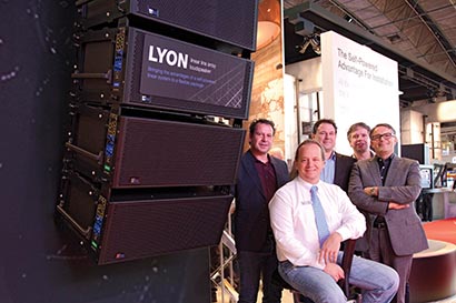 Pictured here, from left, are Eric Mattijsen (AEM), Scott Gledhill (Meyer Sound), Roland Mattijsen (AEM), Aart Habraken (Bazelmans AVR) and Wiljan Bazelmans (Bazelmans AVR)