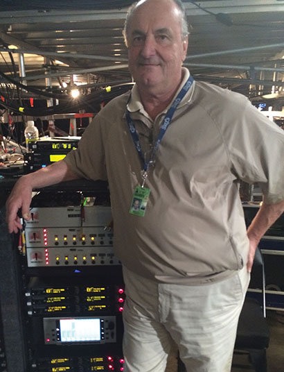 Dave Bellamy, RF Coordinator of the 56th GRAMMY Awards, used several channels of Sennheiser wireless during the performances