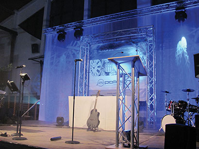 Pollmann 125th Anniversary Party Setup Includes AKG Mics