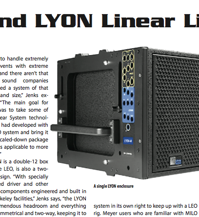 Meyer Sound LYON Image, correct version
