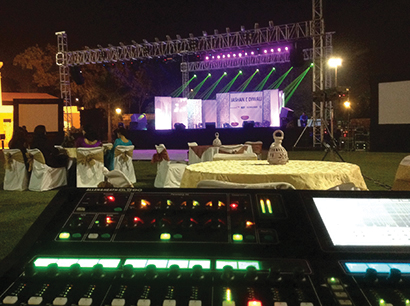 Local rental company Thukral Productions mixed performances by several folk musicians for a banquet at a members-only club using an Allen & Heath GLD-80 digital mixer