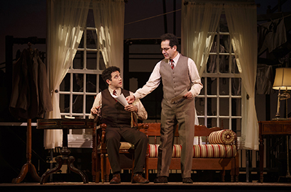Among sound designer Dan Moses Schreier’s biggest challenges: to make the non-reverberant room "feel alive.” Photo by Joan Marcus