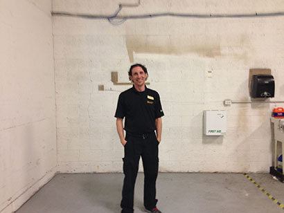 Shad Groverland standing where the KARA system isn’t… in storage