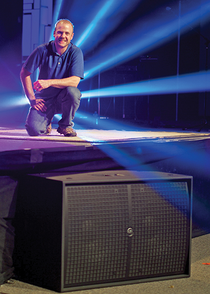 Kris Johnson with D.A.S. Audio gear