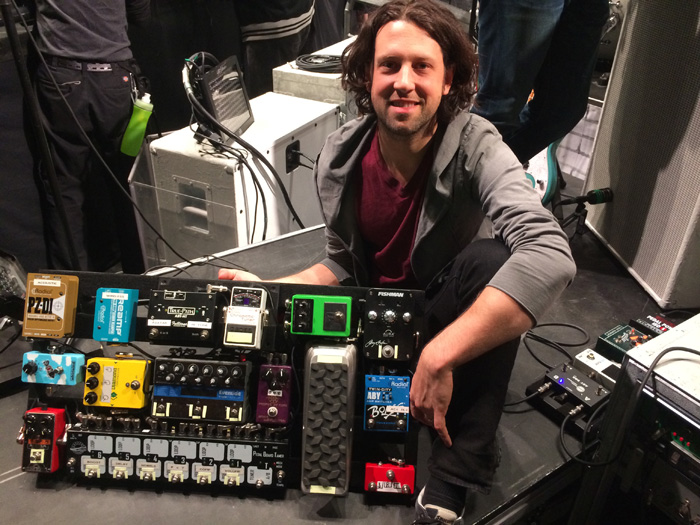 Devin Malone, a multi-instrumentalist currently touring as a guitarist with country artist Hunter Hayes, has a pedalboard full of Radial gear, including the company’s PZ-DI, ProRMP, Twin-City ABY and JDI Duplex.