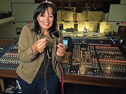  To enhance the audio support for participants and listeners in its various services and theatrical programs, Cathedral of Faith here is relying on an assortment of H6 Headset and E6 Earset microphones from Menlo Park, CA-based Countryman Associates. Pictured here is the church's director of audio, Roberta Starr, with some of the Countryman gear.