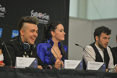 DPA Microphones were used for press announcements at Eurovision 2014. Photo by Anders Putting