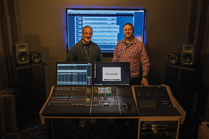 L to R Spunky Brunone from Audio DAWG and HPUMC’s Bruce O’Leary