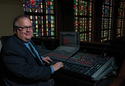 For Houston’s South Main Baptist Church, Douglas Robertson, owner of Citizen Doug Productions, provided a pair of Harman’s Soundcraft Si Performer 3 consoles along with a Compact Stagebox with MADI and Dante cards to connect the mixers and provide multi-track recording support. Photo by Matt Crawford