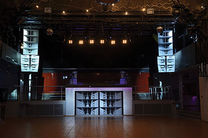 . The 2,000-capacity main room, known as La Discoteca, features a Funktion-One sound system, comprising custom clusters of DS15s, R3SHs and R1SHs, along with F221 bass enclosures, and F88s with R3SHs in the peripheral zones